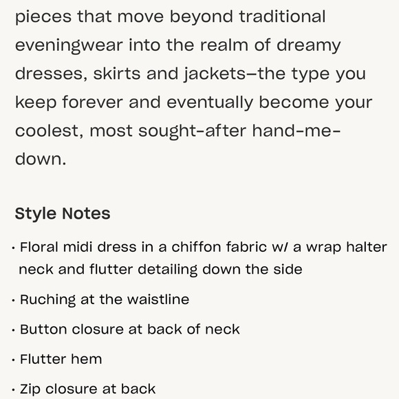 Floral Wrap Halter Dress, size XS, bridal shower, vacation, formal midi dress - Picture 5 of 14